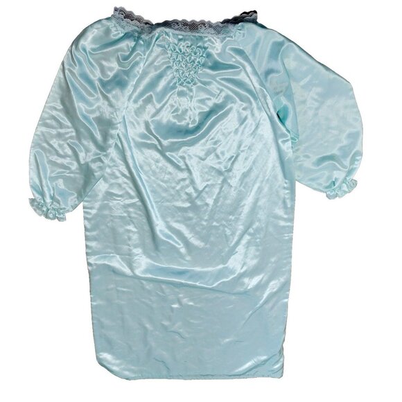 Raymodes Womens Size Medium Green Mint Lace Trim Long Nightgown - Picture 10 of 11